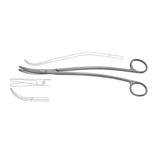 Satinsky Thoracic Scissors, "S" Shaped, Blunt Tips, 9 3/4" (24.5 Cm)